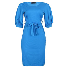 Load image into Gallery viewer, Sleeve Belted Midi Dress - chocolaroyale