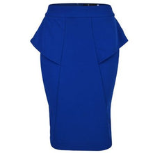 Load image into Gallery viewer, Stretch Peplum Skirt - chocolaroyale
